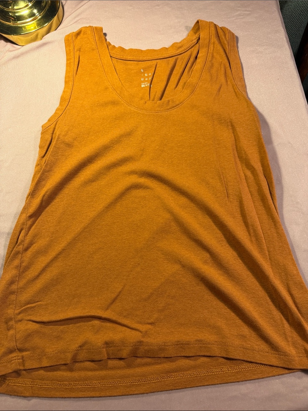 a new day Mustard Tank Top - Sleeveless Casual Knit